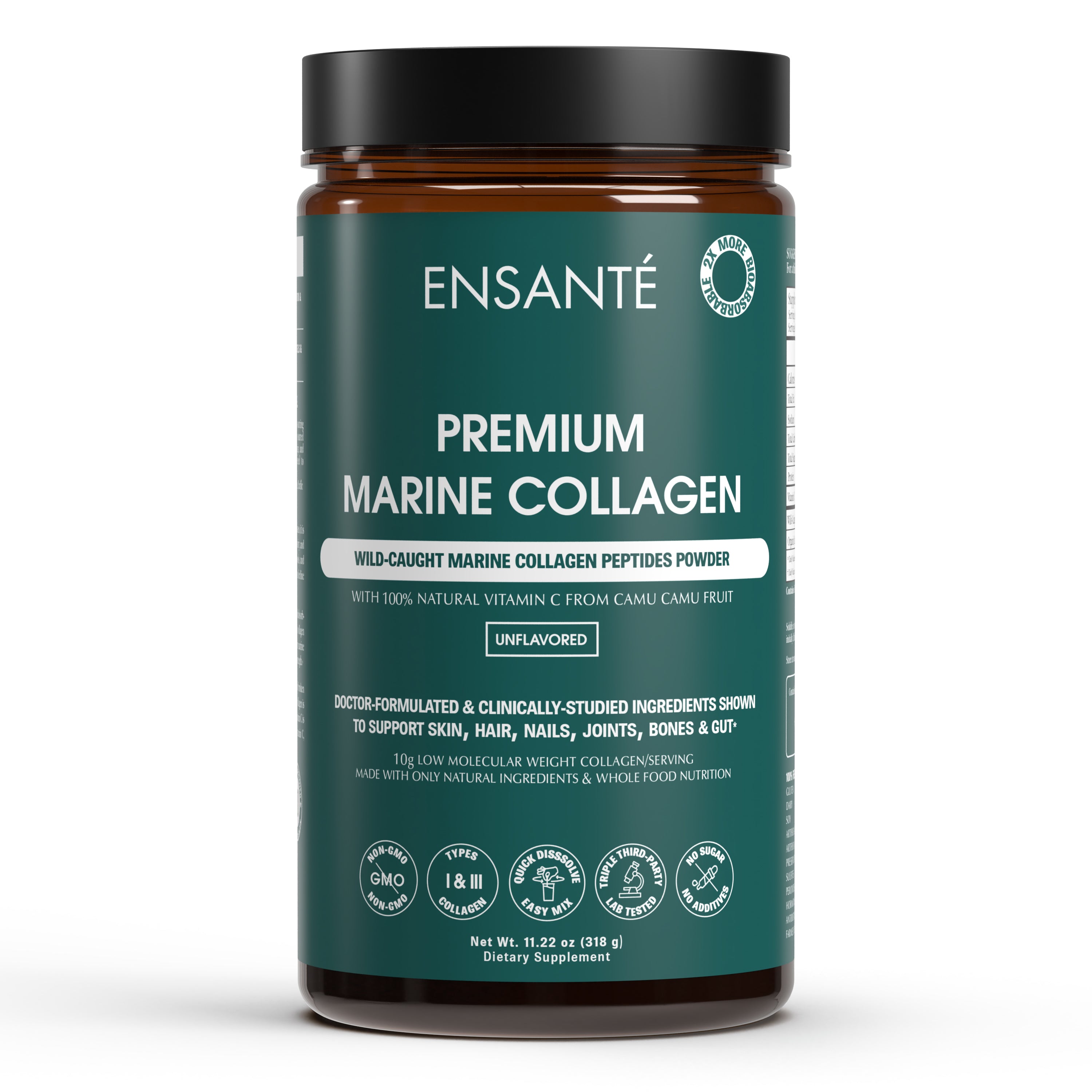 Premium Marine Collagen Peptides Powder,  Unflavored (NEW) 11.22 oz - SHIPS 3/14