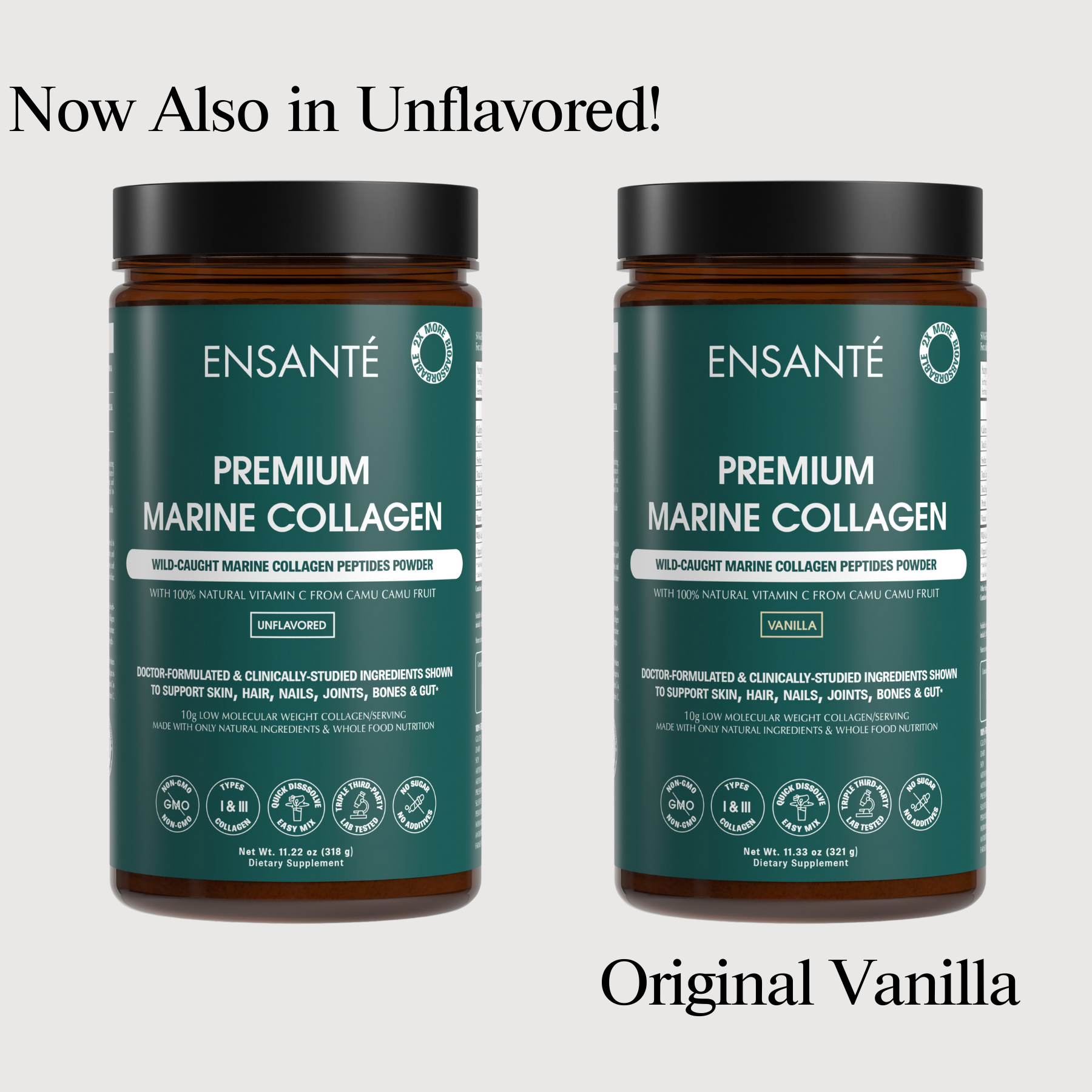 Premium Marine Collagen Peptides Powder, Unflavored