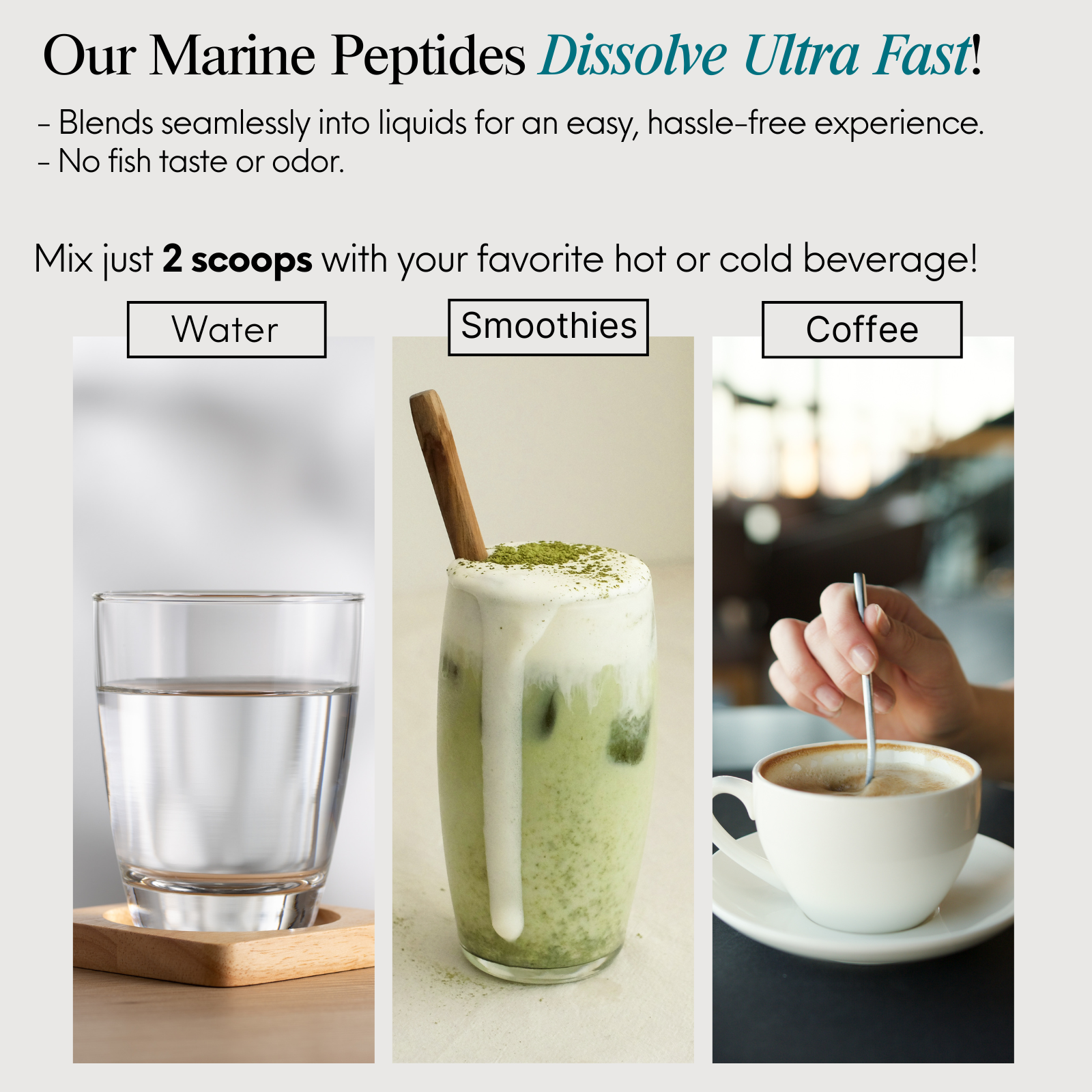 Premium Marine Collagen Peptides Powder, Unflavored