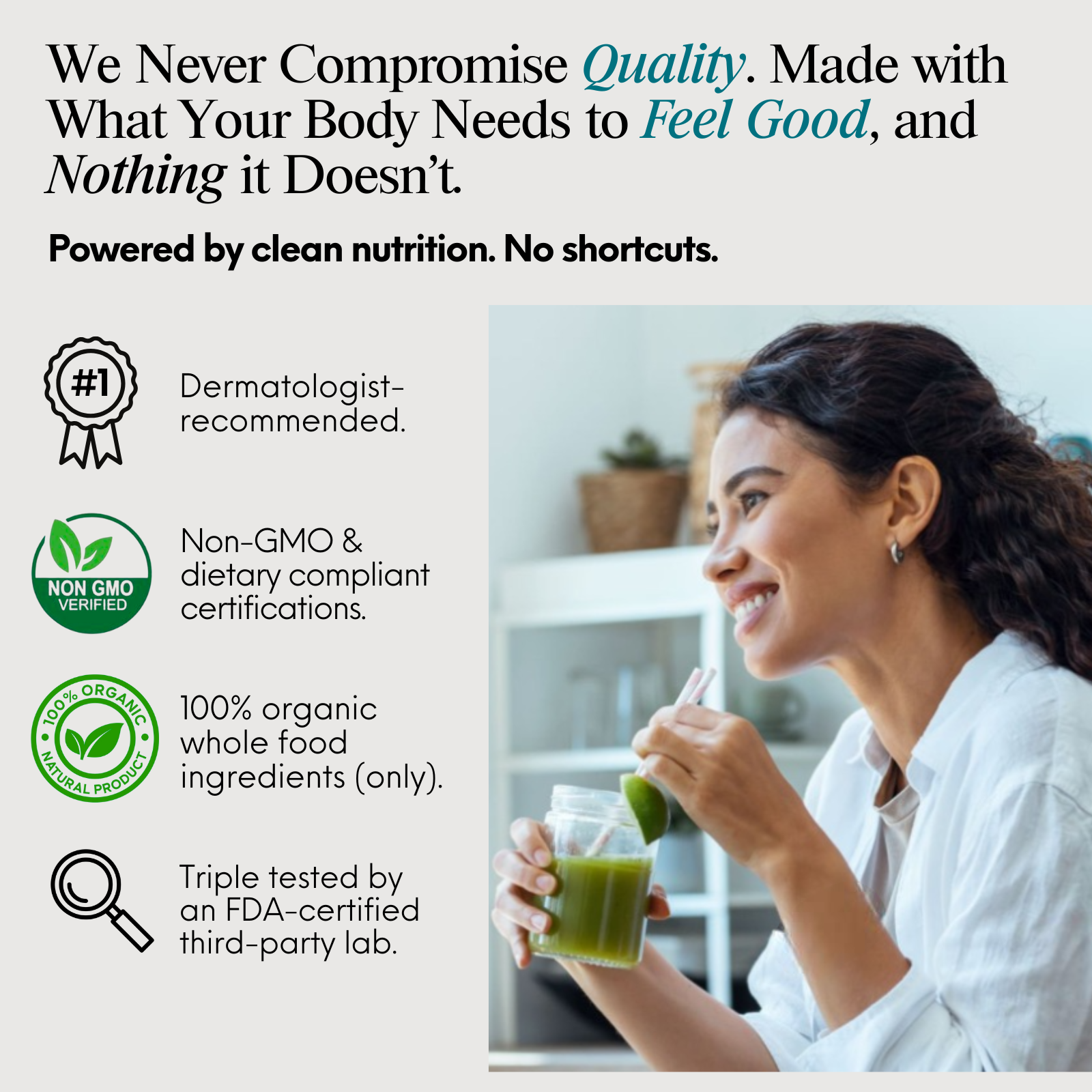 Premium Marine Collagen Peptides Powder, Organic Vanilla Bean